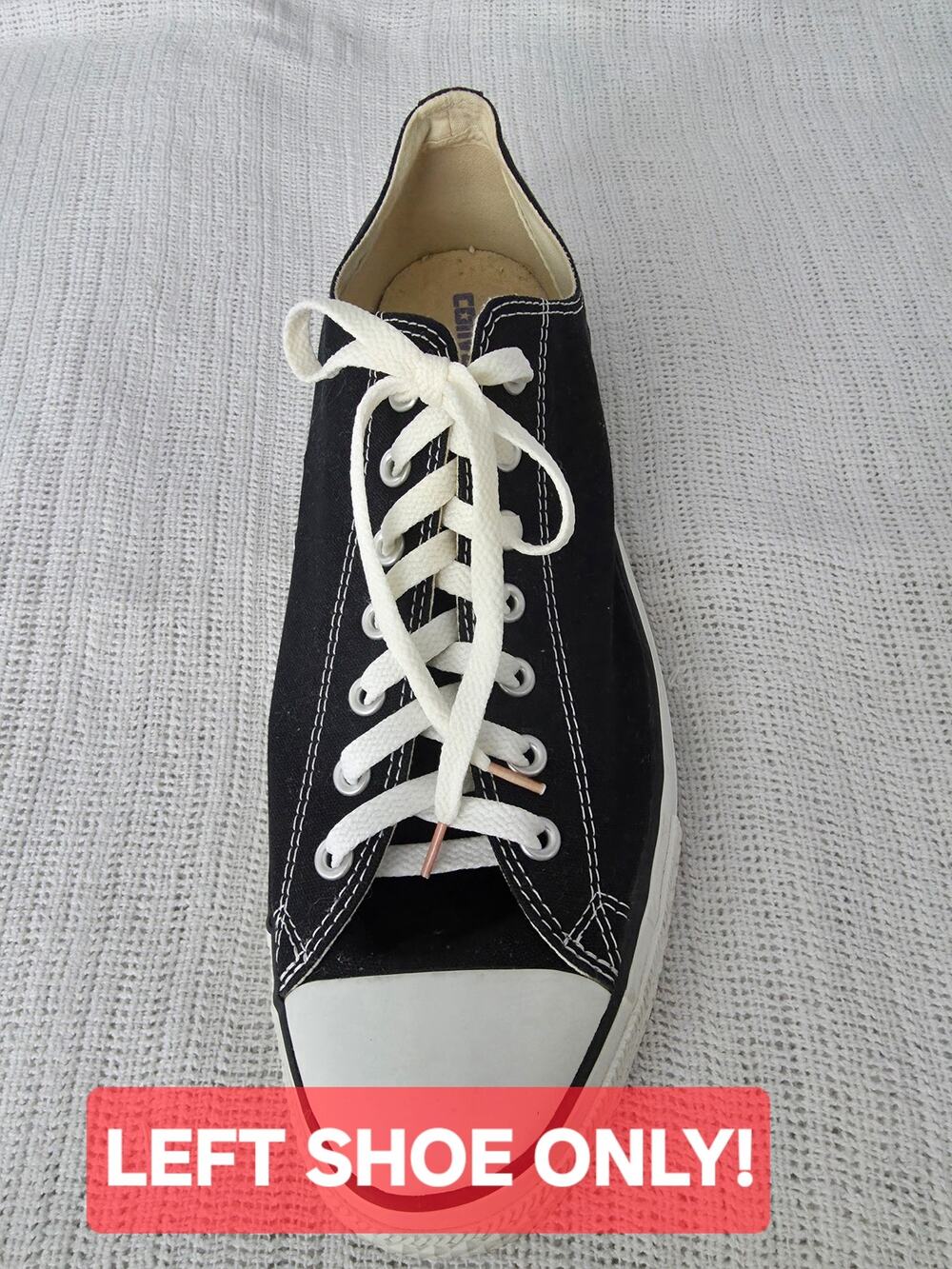 SINGLE LEFT SHOE Converse All Star Chuck Taylor Men's 14 Black Canvas Sneaker